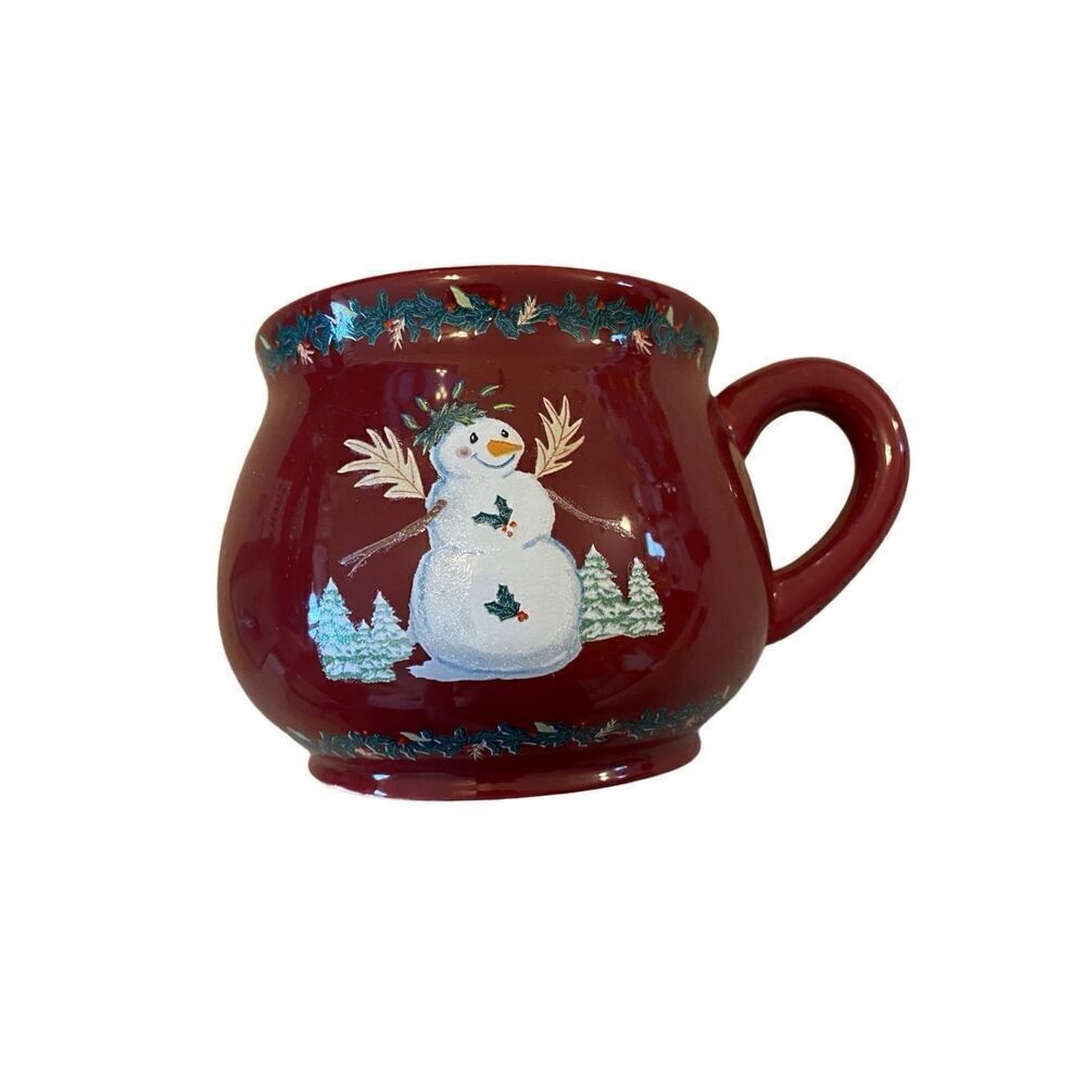 Oversized Snowman Ceramic Coffee Mug Soup Christmas Xmas Holiday